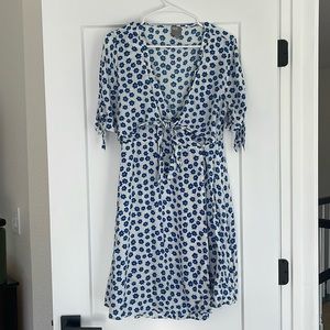 US size 6 ASOS blue flowers maternity dress